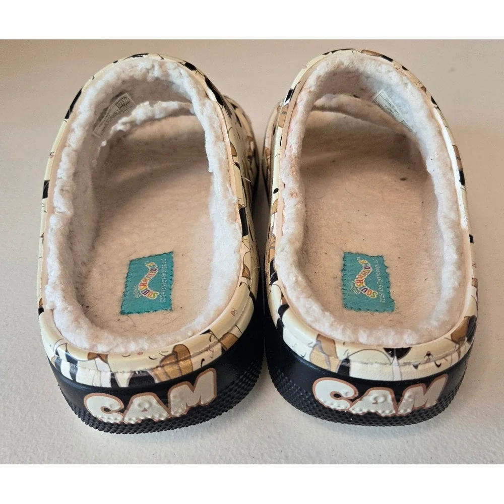 Squishmallows Crocs Cat Sherpa Slippers‎ Womens 7 Cozy Plush House Shoes Cute